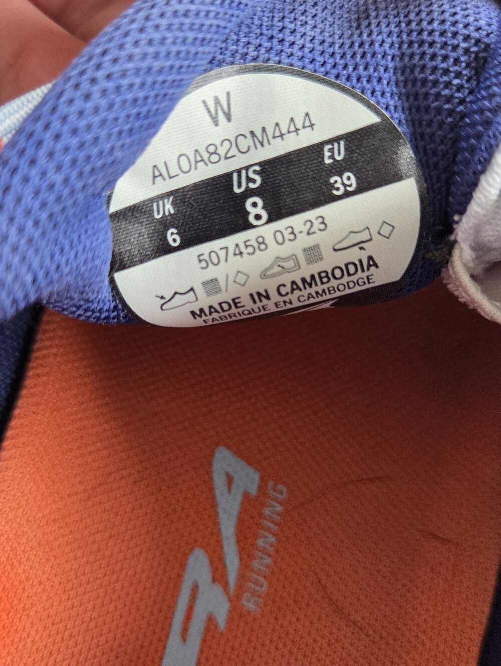 Altra White Light Blue Trail Runner with Orange Sole Accents - Picture 8 of 8